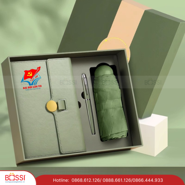 Bộ Giftset Sổ Bút Ô in logo theo yêu cầu - GS06