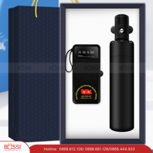 Bộ Giftset Sạc dự phòng + Ô tự động 2 chiều in logo - GS07